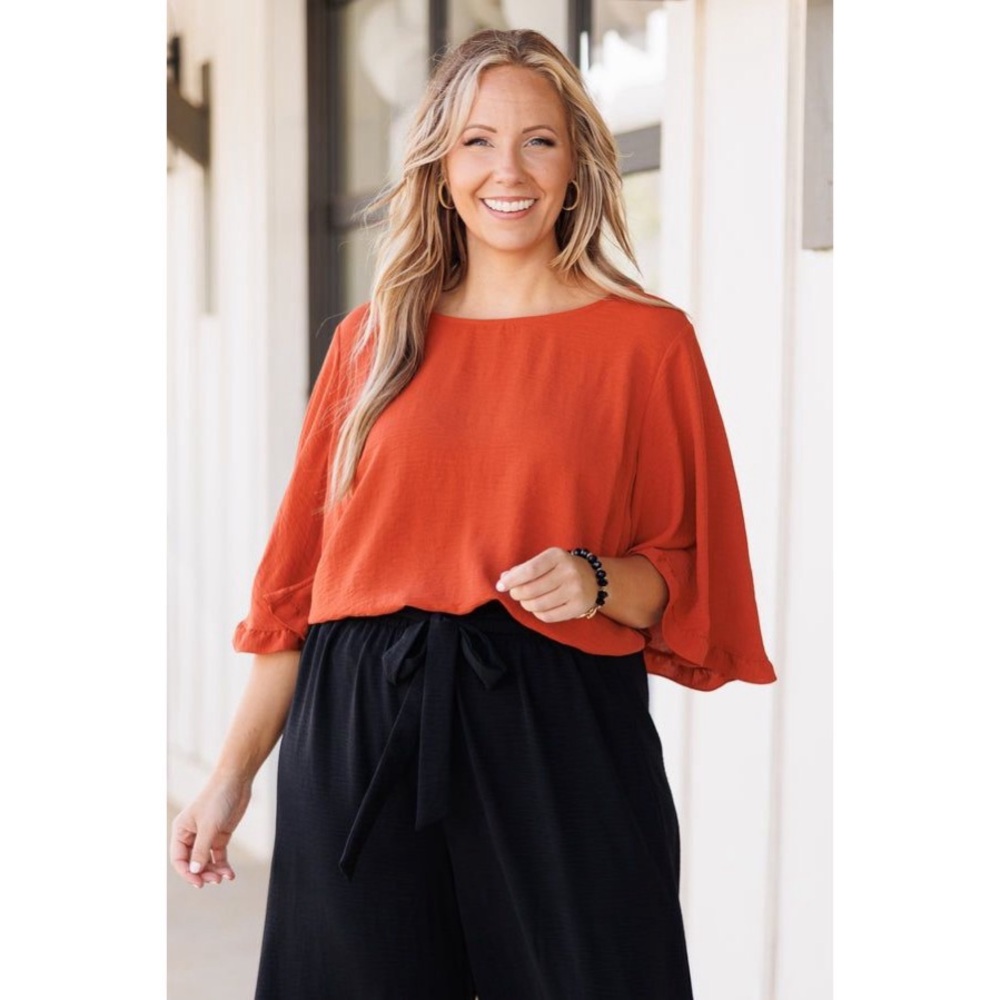 NEW Chic Soul Come Hideaway Top, Rust